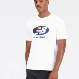 New Balance White Regular Fit Printed Crew T-Shirt-picture-17