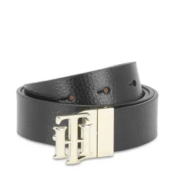 TOMMY HILFIGER Black & Nude Dolmens Leather Reversible Belt-picture-23