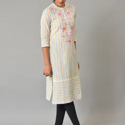 Aurelia Multicolored Cotton Printed Straight Kurta image 4