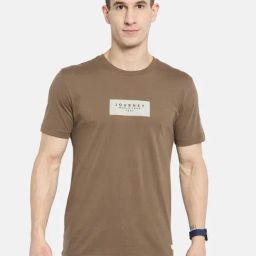 Octave Brown Cotton Regular Fit Printed T-Shirt-picture-39