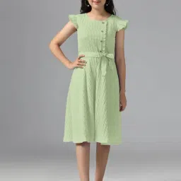 Ompax Kids Green Fit & Flare Dress-picture-43