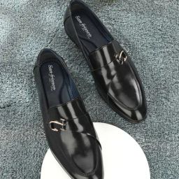San Frissco Men's Black Formal Loafers-picture-31