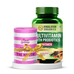 Women's Health and Wellness | Power Gummies That Time of The Month, 40 gummies + Himalayan Organics Multivitamin with Probiotics for Women 120 Veg Tabs-picture-18