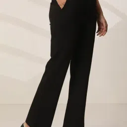 Elleven from Aurelia Black Mid Rise Bootcut Trousers image 4