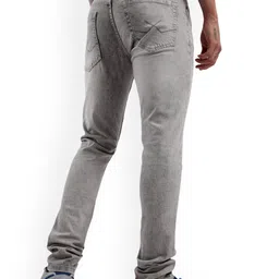 WROGN Men Tapered Fit Low Distress Heavy Fade Jeans image 3