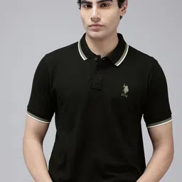 U.S. Polo Assn. Polo Collar Pure Cotton Slim Fit T-shirt-picture-32