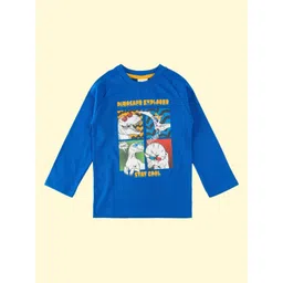 BAESD Boys Printed V-Neck Applique T-shirt image 1