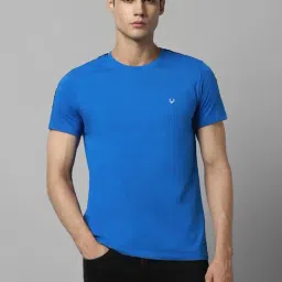 Allen Solly Blue Cotton Regular Fit T-Shirt-picture-46