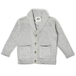 MiArcus Kids Grey Textured Full Sleeves Cardigan-image-66