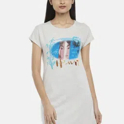 Dreamz by Pantaloons Grey Cotton Graphic Print Sleep Tee-picture-27