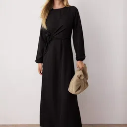 Trendyol Puff Sleeves A-Line Maxi Dress-picture-46