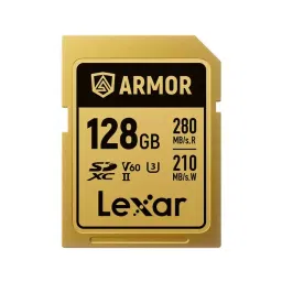 Lexar SDXC Memory Card 128 GB UHS-II Stainless Steel U3 V60 6K UHD Video, Armor GOLD-picture-21
