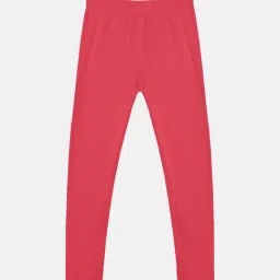 Kiddopanti Kids Coral Solid Leggings-picture-10