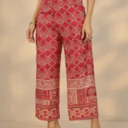 Libas Printed Mandarin Collar Tunic With Palazzo image 4