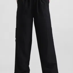 Only Black Regular Fit Mid Rise Trackpants-image-40