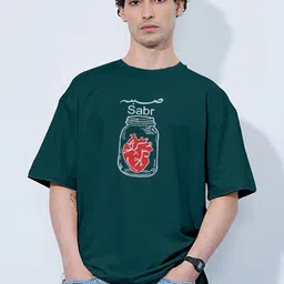 MaverIQ Men Graphic Printed Round Neck Cotton Oversized T-shirt-picture-28