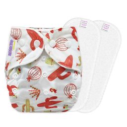 Bembika B Plus Printed Cloth Diapers With 2 Inserts  - Multicolor-picture-9