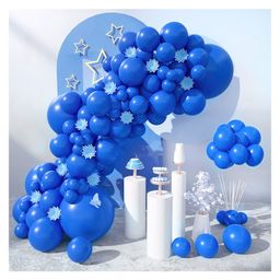 Bubble Trouble Blue metallic balloons for decoration (pack of 100pcs) blue Pack of -100-picture-49