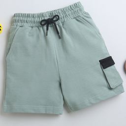 BUMZEE Cotton Solid Shorts - Olive Green-picture-19
