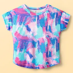 Pine Active Knit Half Sleeves Printed T-Shirt - Blue-picture-26