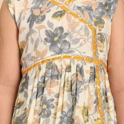 cutiekins Girls Floral Printed Kurta with Dhoti Pant image 5