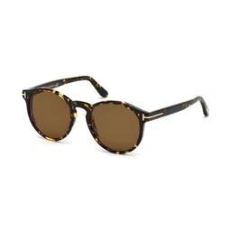 Tom Ford Unisex Brown Lens & Brown Round Sunglasses with-picture-39