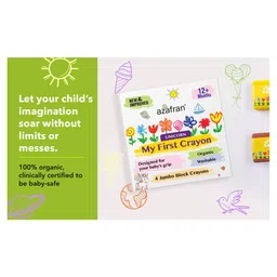 Azafran My First Crayon Unicorn - 4 Jumbo Block Colours image 3