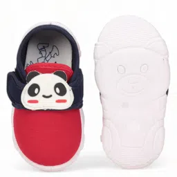 Lil Lollipop Panda Applique Detailed Musical Shoes - Red & Blue image 5