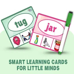 movin minds Phonics Cvc Cards, Reading Practice for Kids Age 4 Years - 6 Years, Phonetic Sound Reading, Reusable Write & Erase Cards - Multicolor image 4