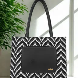 LIKE STYLE Ethnic Motifs Printed Structured Tote Bag-image-44