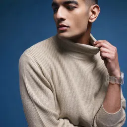 The Roadster Lifestyle Co. Solid Turtle Neck Pullover image 4