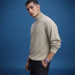 The Roadster Lifestyle Co. Solid Turtle Neck Pullover image 5