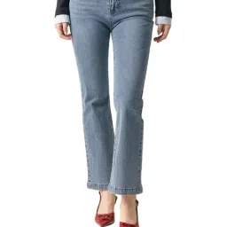 Roem Light Indigo Mid Rise Bootcut Denim Jeans-picture-11