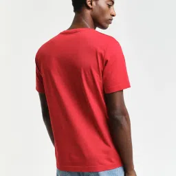 Gant Men Red Printed Round Neck Short Sleeves T-Shirt image 2