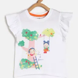 MINIKLUB Kids White Printed Top-image-56