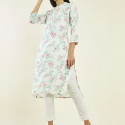 Soch Off White Printed Straight Kurta-image-43