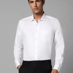 Louis Philippe White Cotton Slim Fit Shirt-picture-29
