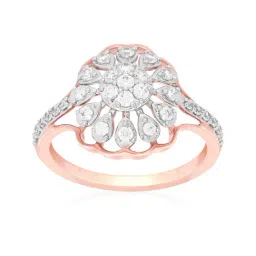Malabar Gold and Diamonds 18k Rose Diamond Ring for Women-picture-10