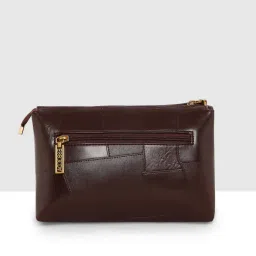 Esbeda Brown Patchwork Medium Cross Body Bag image 2