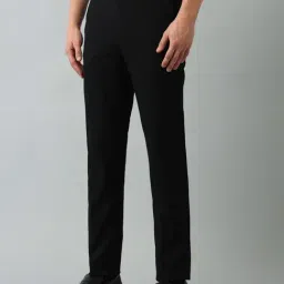 Arrow Black Regular Fit Trousers image 3