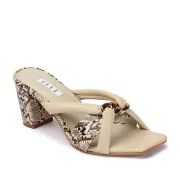 Elle Women's Beige Casual Sandals image 2
