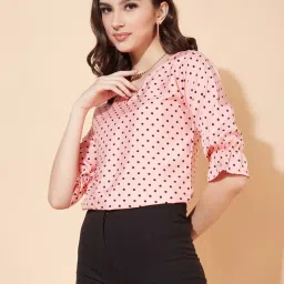 SELVIA Peach Printed Top image 3
