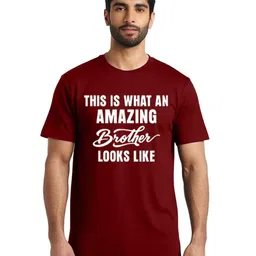 chombooka Men's Printed T-Shirt Amazing Brother Looks Like Casual Cotton Tshirt-picture-38