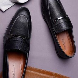 Louis Stitch Men's Jet Black Formal Loafers-picture-41