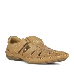Hush Puppies by Bata Men's CASH 2.0 Tan Fisherman Sandals image 2