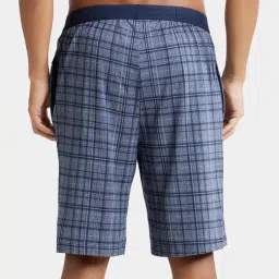 Jockey IM02 Blue Tencel Micro Modal Cotton Elastane Stretch Shorts with Side Pocket image 2