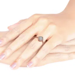 Malabar Gold and Diamonds 18k IGI Certified Diamond Rose Gold Ring for Women image 2