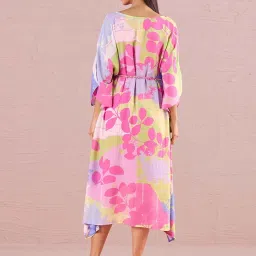 navyasa by liva Multicolor Printed Kaftan Dress image 2