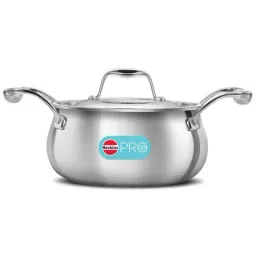 Hawkins Pro 2 L Handi with Lid, Triply Stainless Steel Sauce Pan- Silver (PSH20S)-image-51