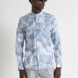 Antony Morato White Slim Fit Floral Print Shirt-picture-6